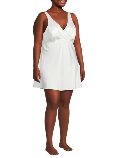 Rya Collection Women's Plus Surplice Chemise In Ivory