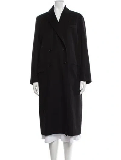 Pre-owned Ryan Roche Cashmere Coat In Blue