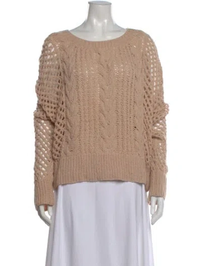 Pre-owned Ryan Roche Cashmere Crew Neck Sweater In Neutral