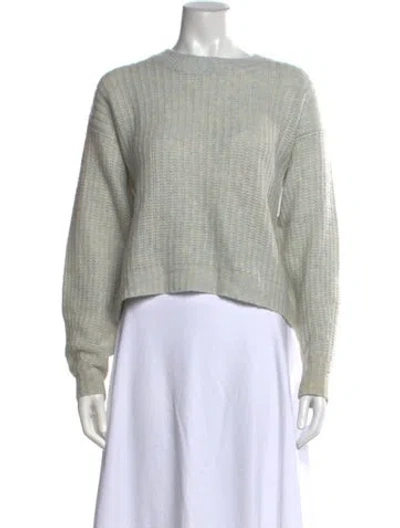 Pre-owned Ryan Roche Cashmere Crew Neck Sweater In Neutral