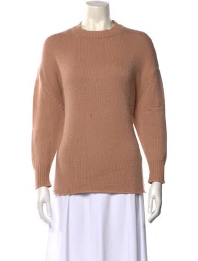 Pre-owned Ryan Roche Cashmere Crew Neck Sweater In Pink