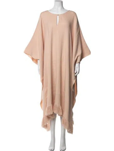 Pre-owned Ryan Roche Cashmere Crew Neck Sweater In Pink