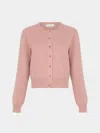 Ryan Roche Cashmere Cropped Crew-neck Cardigan Size: Xs
