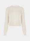 Ryan Roche Cashmere Cropped Crew-neck Cardigan Size: Xs