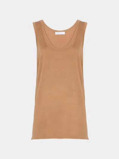 Ryan Roche Cashmere Tank Top Size: L In Brown