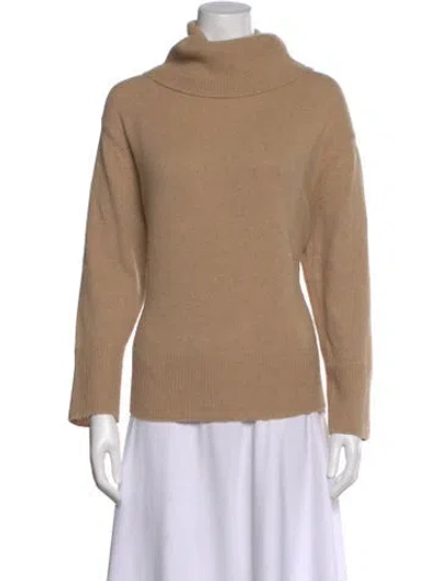 Pre-owned Ryan Roche Cashmere Turtleneck Sweater In Neutral