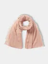 Ryan Roche Extra-fine Cashmere Scarf One Size In Pink