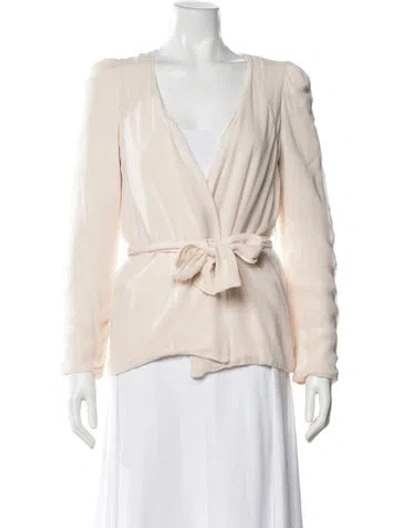 Pre-owned Ryan Roche Silk Jacket In Neutral