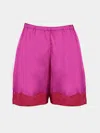 Ryan Roche Silk Mini Shorts Size: M In Pink
