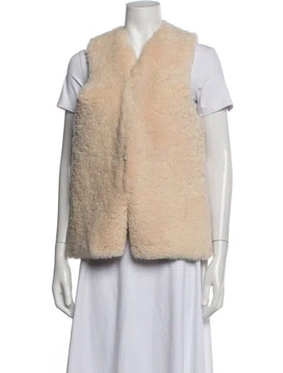 Pre-owned Ryan Roche Wool Vest In Neutrals