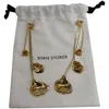 Ryan Storer Flores Muertas Gold-plated Earring In Gold Metal In Gold