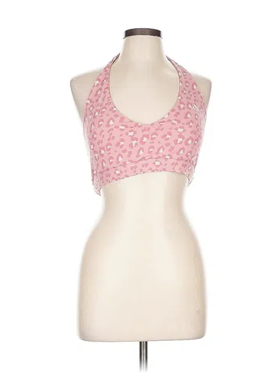 Pre-owned Ryderwear Tank Top Pink Halter Neckline Tops