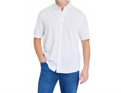 Rye 51 Cole Short Sleeve Geo Print Shirt In White