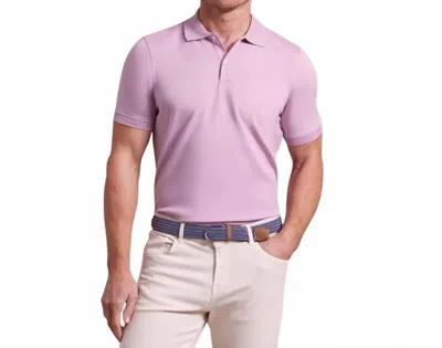 Rye 51 Holden Sand Washed Double Knit Short Sleeve Polo In Lilac In Purple