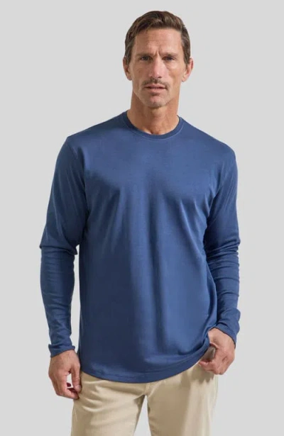 Rye 51 The Luxe Supima Long Sleeve Crew In Blue