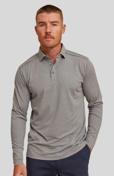 Rye 51 The Voyager Long Sleeve Polo In Gray