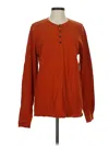 Rye Long Sleeve Henley Shirt In Red