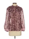 Ryegrass 3/4 Sleeve Blouse In Burgundy