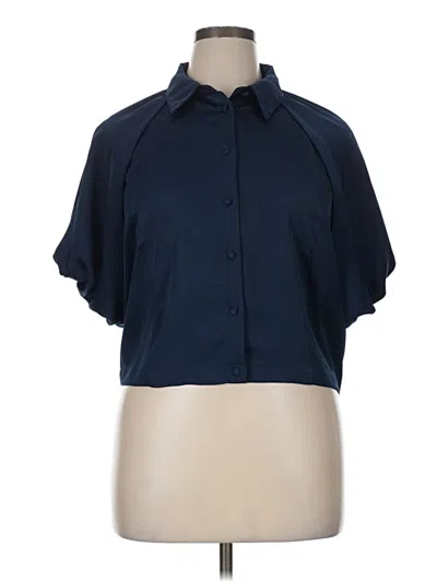 Pre-owned Ryegrass Short Sleeve Blouse In Blue