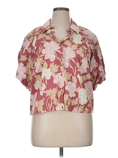 Pre-owned Ryegrass Short Sleeve Blouse In Pink