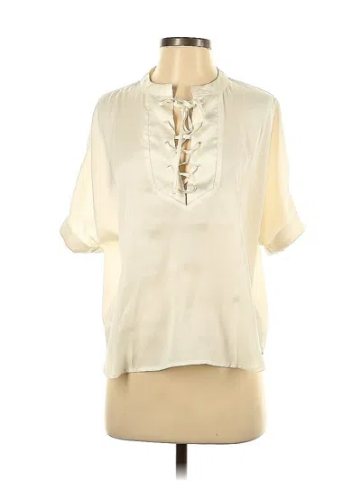 Pre-owned Ryegrass Short Sleeve Blouse In White
