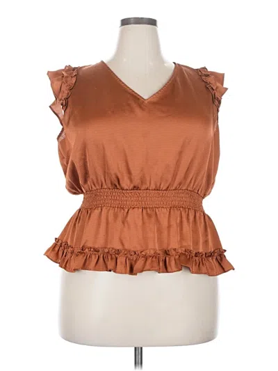Pre-owned Ryegrass Sleeveless Blouse In Brown