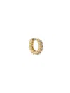 Ryenn's Eyes Aventurine Huggie Hoops In Gold