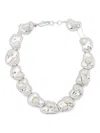 Ryenn's Eyes X Quentin Jones Sculpted Statement Necklace In Silver