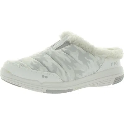 Ryka Anise Womens Slip On Faux Fur Lined Slip-on Sneakers In White