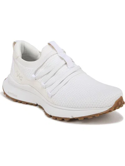 Ryka Jumpstart Lace Womens Fitness Workout Athletic And Training Shoes In White Knit Fabric