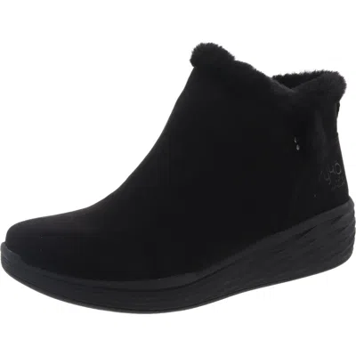 Ryka Nimbus Womens Faux Fur Lined Man Made Ankle Boots In Black