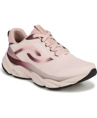 Ryka Premium Women's Elevate Lx Walking Lace-up Sneakers In Shell Pink Mesh