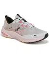 Ryka Premium Women's No Limit Lace Up Cross Training Sneakers In Vapor Grey Mesh Fabric