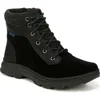 Ryka Women's Brunswick Water-resistant Booties In Black Suede,faux Leather
