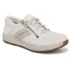 Ryka Womens Zipper Faux Leather Casual And Fashion Sneakers In White Alyssum
