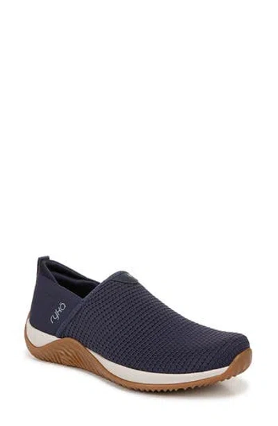 Ryka Women's Echo Unwind Slip On Sneakers In Academy Blue Fabric