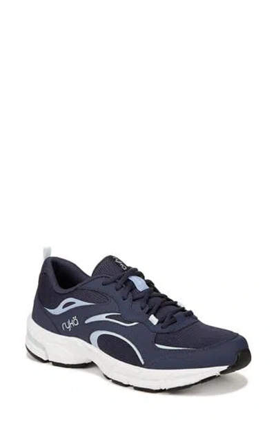 Ryka Women's Integrity Walking Sneakers In Academy Blue Leather,mesh