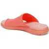 Ryka Women's Margo-slide Toe Loop Sport Sandals In Bright Coral Mesh Fabric