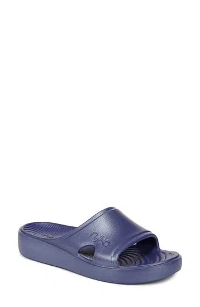 Ryka Rykä Soothe Slide Sandal In Blue
