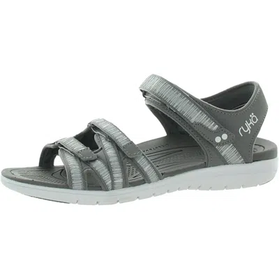 Ryka Savannah Womens Textured Contrast Trim Sport Sandals In Green