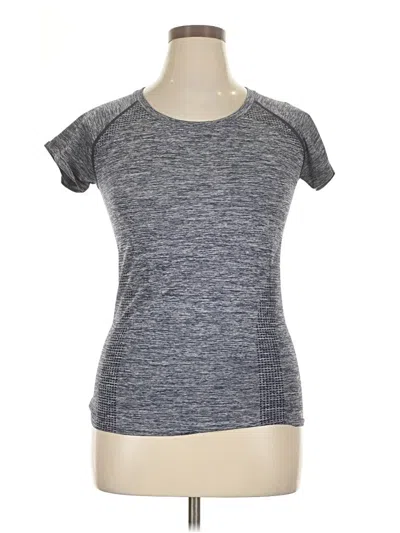 Pre-owned Ryka Short Sleeve Top Gray Crew Neck Tops