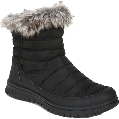 Ryka Suzy Womens Quilted Ankle Shearling Boots In Black