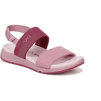 Ryka Take Charge Womens Solid Man Made Sport Sandals In Deep Pink Fabric
