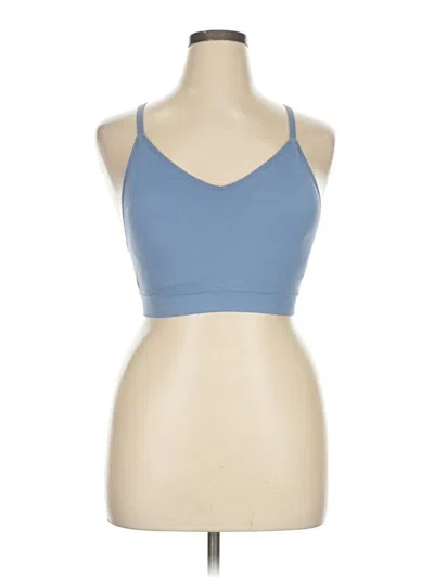 Pre-owned Ryka Tank Top Blue Halter Neckline Tops