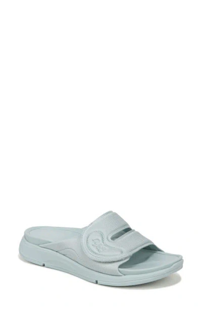 Ryka Tao Recovery Womens Satin Lightweight Slide Sandals In Seafoam Green Fabric
