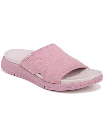 Ryka Transcend Womens Slip-on Casual Slide Sandals In Vintage Rose Knit Fabric