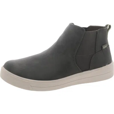 Ryka Viv Boot Womens Leather Laceless Ankle Boots In Green