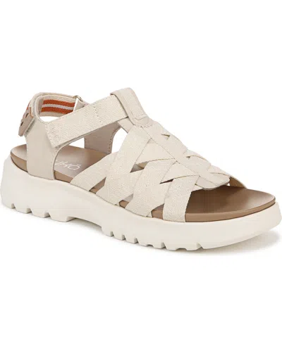 Ryka Women's Blissful Fisherman Sport Sandals In Whitecap Beige Stretch Fabric