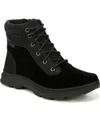 Ryka Women's Brunswick Water-resistant Booties In Black Suede,faux Leather