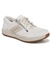 Ryka Womens Zipper Faux Leather Casual And Fashion Sneakers In White Alyssum Fabric,faux Leather